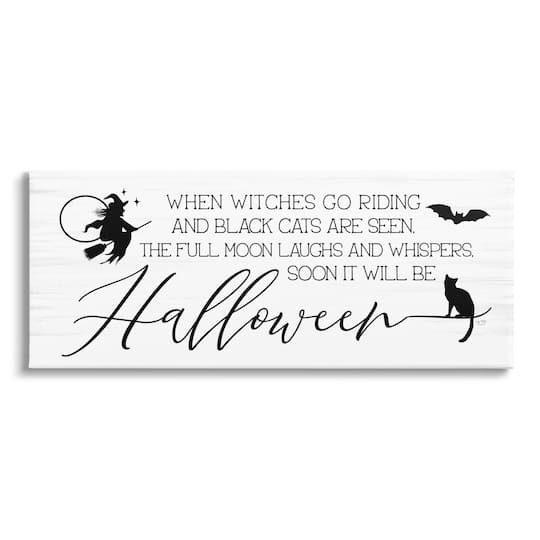 Stupell Industries Halloween Season Phrase Canvas Wall Art